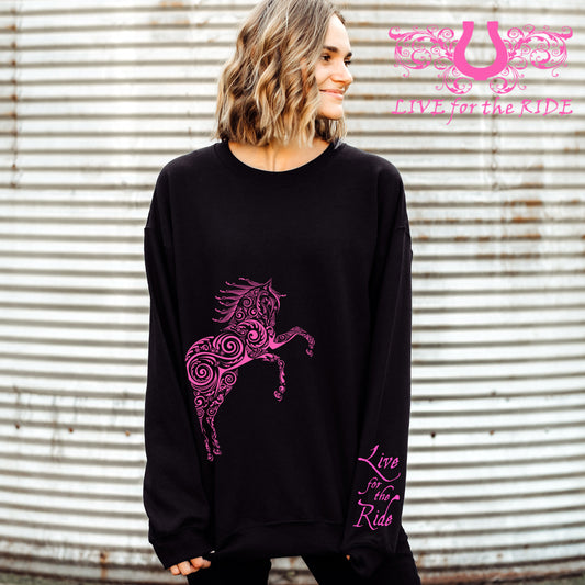 Paisley Horse Crewneck Sweatshirt