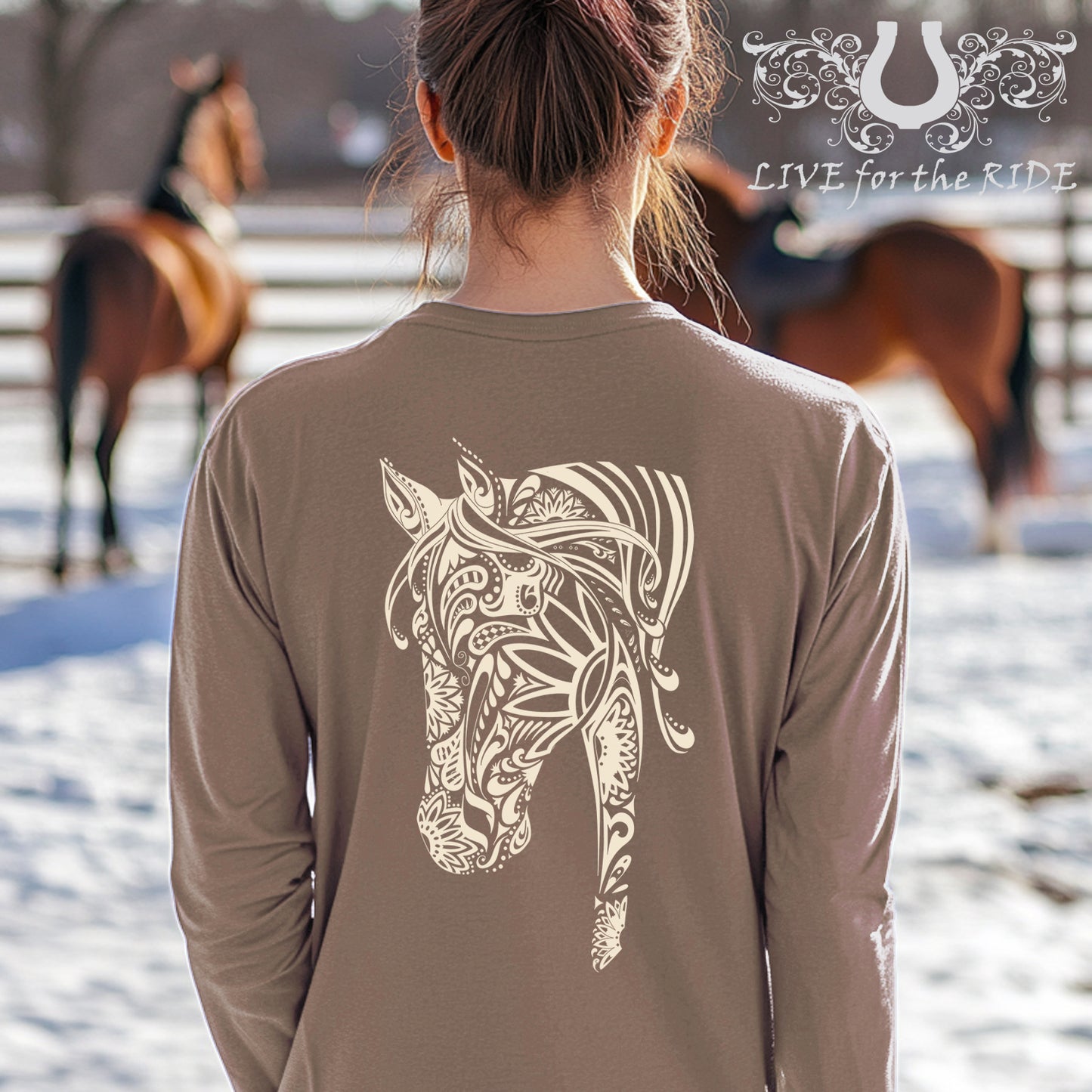 Boho Horse Long Sleeve T-Shirt